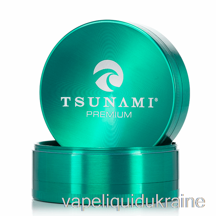 Vape Liquid Ukraine Tsunami 3.9inch 4-Piece Sunken Top Grinder Green (100mm)